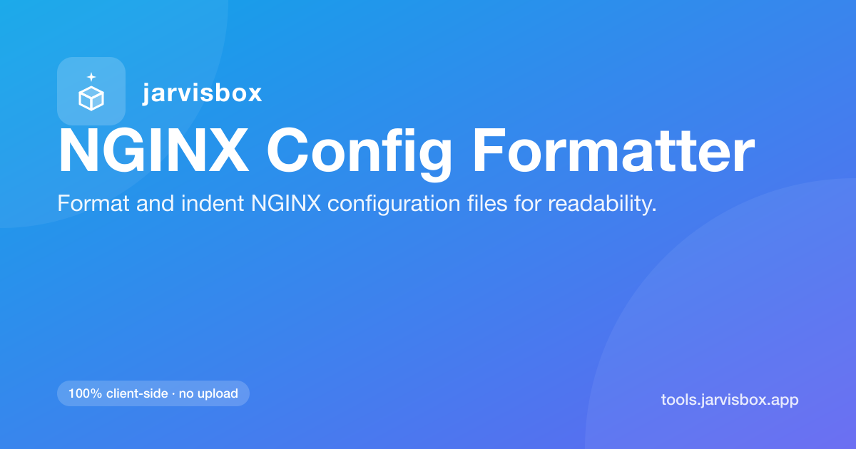 NGINX Config Formatter