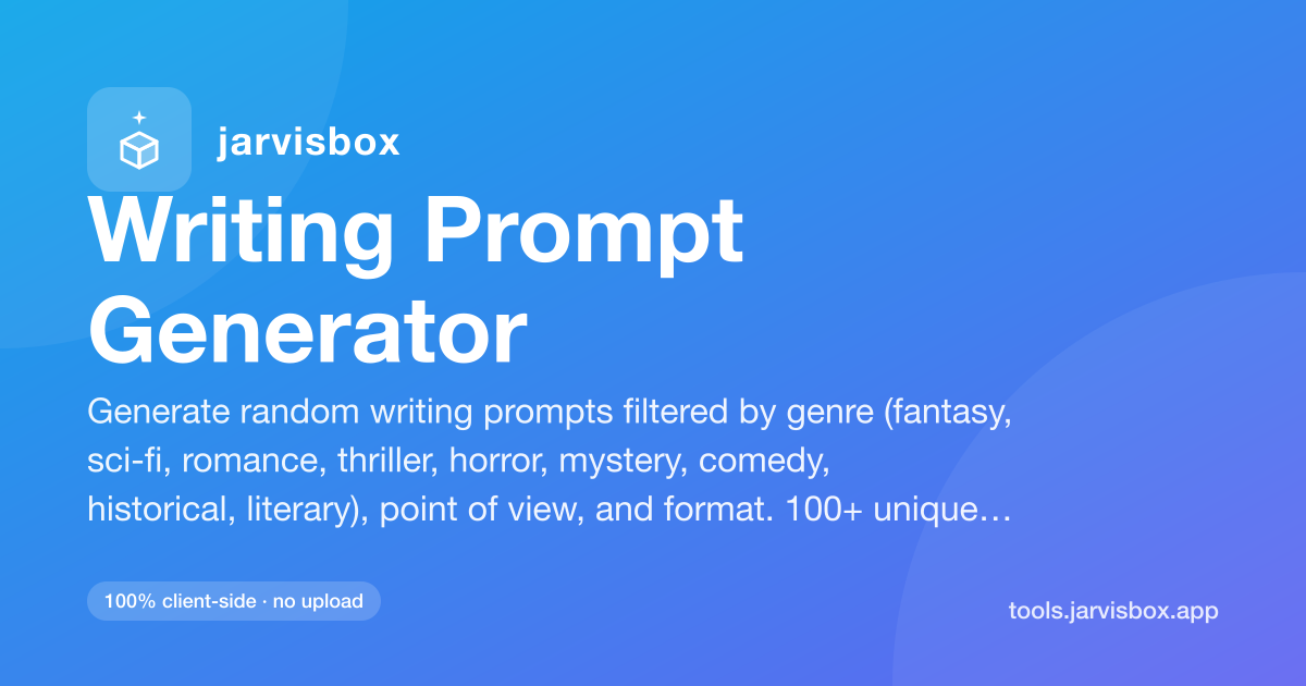 Writing Prompt Generator